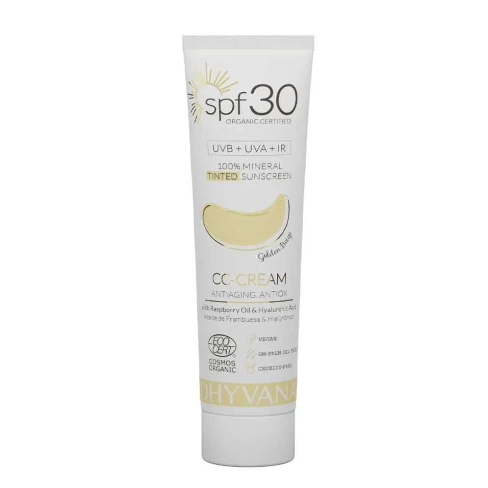 CC-voide Dhyvana SPF30 sävytetty aurinkovoide, 2 sävyä