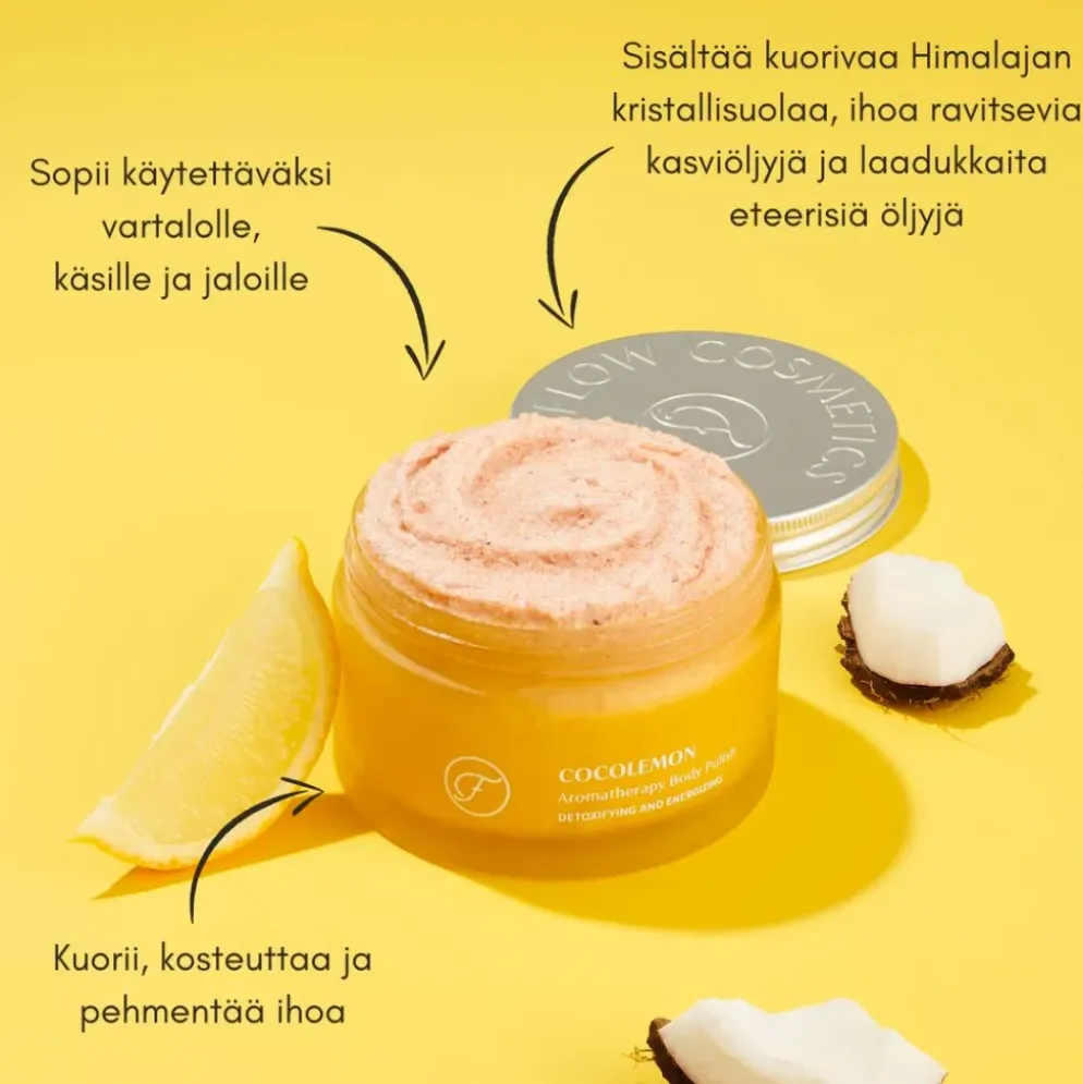 Flow Cosmetics Aromaterapeuttinen vartalokuorinta Coco Lemon 200ml