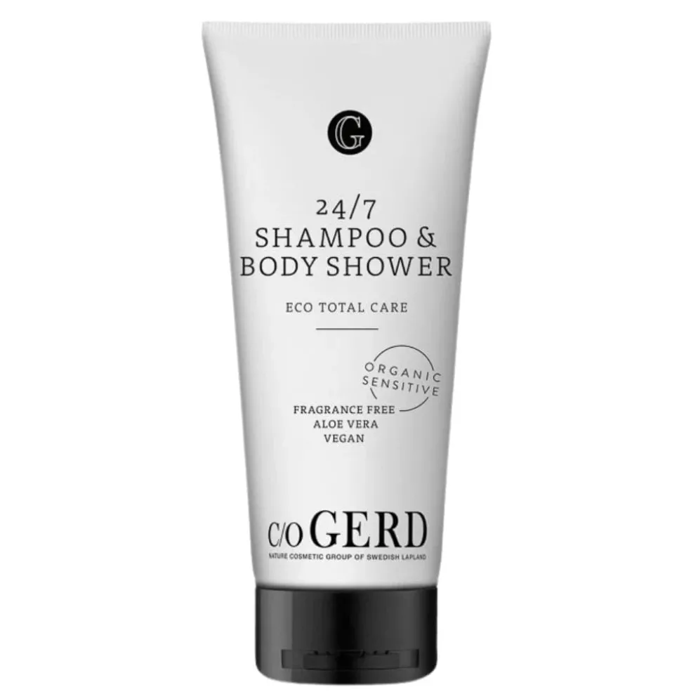 ℅ GERD 24/7 hajusteeton shampoo & suihkusaippua, 2 kokoa