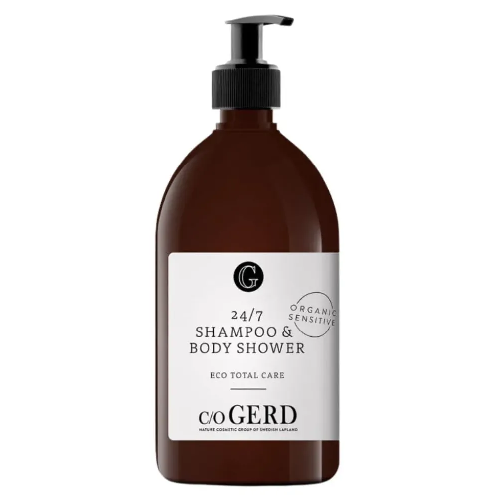 ℅ GERD 24/7 hajusteeton shampoo & suihkusaippua, 2 kokoa