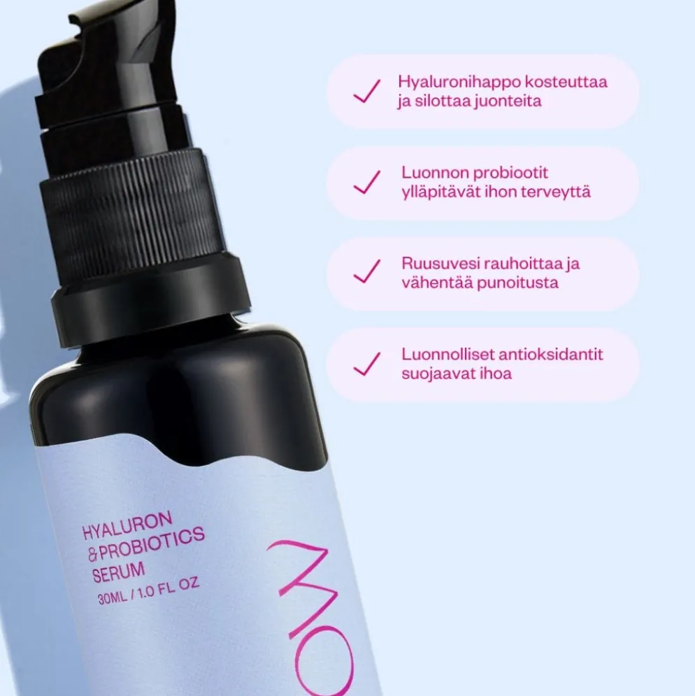 Hyaluronihapposeerumi Flow Cosmetics Hyaluron & Probiotics, 2 kokoa