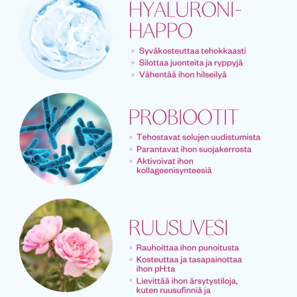 Hyaluronihapposeerumi Flow Cosmetics Hyaluron & Probiotics, 2 kokoa