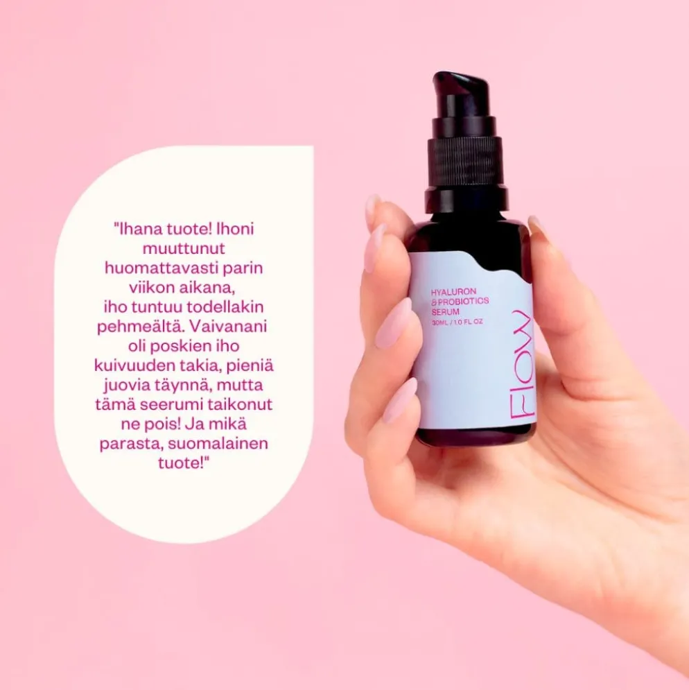 Hyaluronihapposeerumi Flow Cosmetics Hyaluron & Probiotics, 2 kokoa