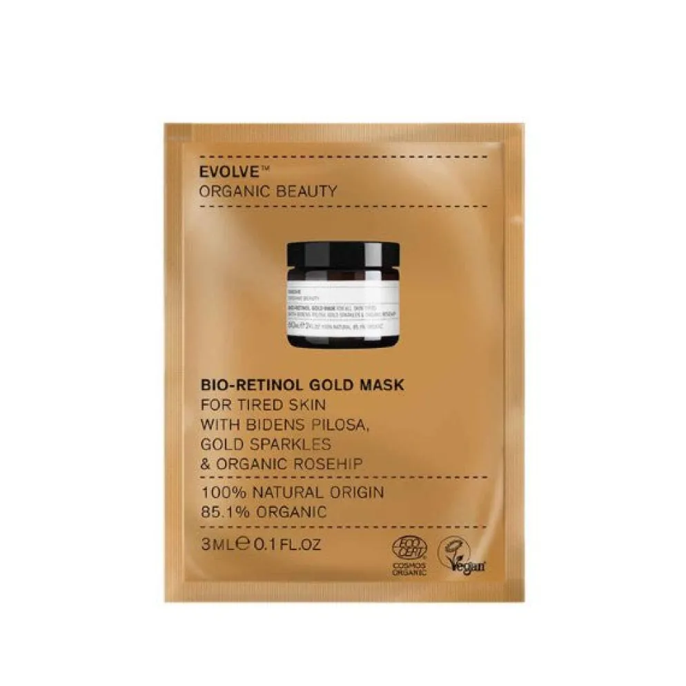 Kasvonaamio Evolve Bio-Retinol Gold Face Mask, 2 kokoa