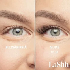 Luonnolliset tekoripset LaShh Nude ripsitupsut, kirkas liima