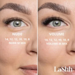 Luonnolliset tekoripset LaShh Nude ripsitupsut, kirkas liima