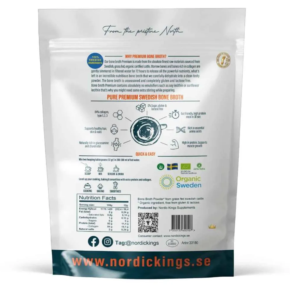 Luuliemijauhe Nordic Kings Bone Broth Powder 500g