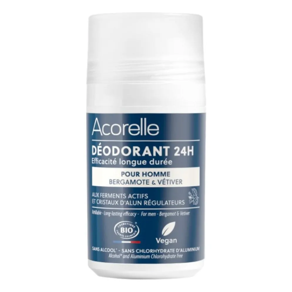 Miesten deodorantti Acorelle Bergamot & Vetiver roll-on