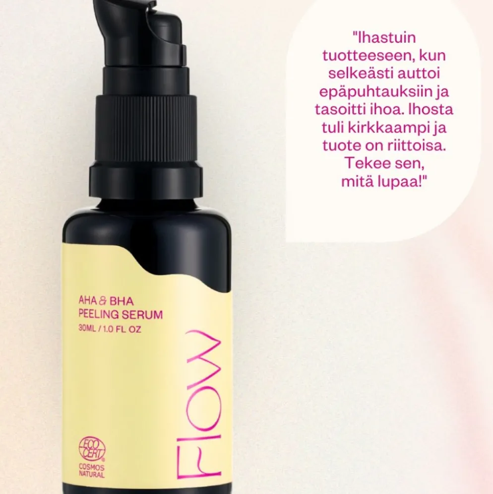 Seerumi Flow Cosmetics AHA & BHA Peeling Serum, 2 kokoa