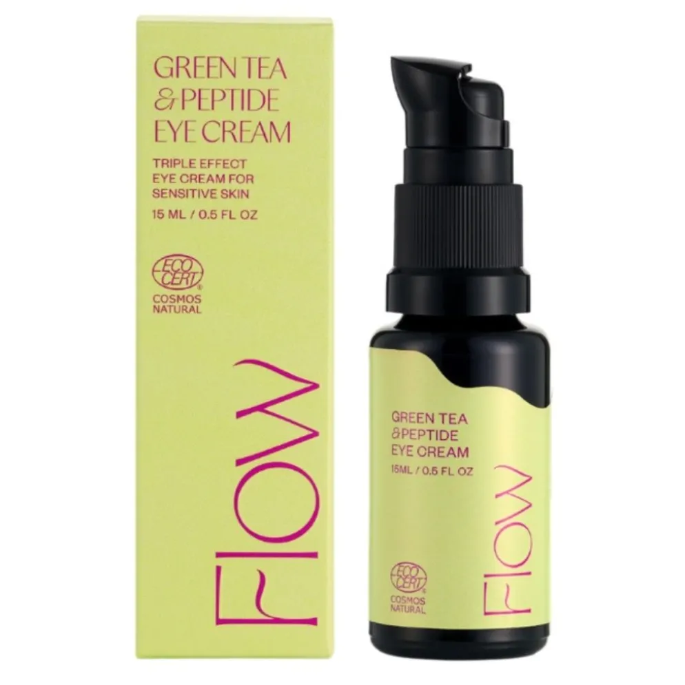 Silmänympärysvoide Flow Cosmetics Green Tea & Peptide Eye Cream 15ml