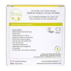 The Konjac Sponge Company Mandala Yellow Clay konjac sieni