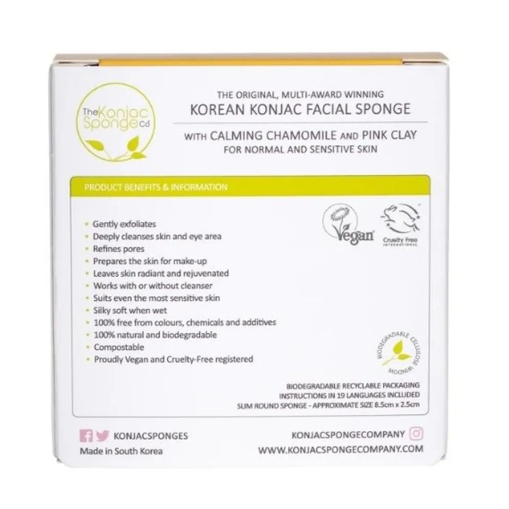 The Konjac Sponge Company Mandala Chamomile & Pink Clay konjac sieni